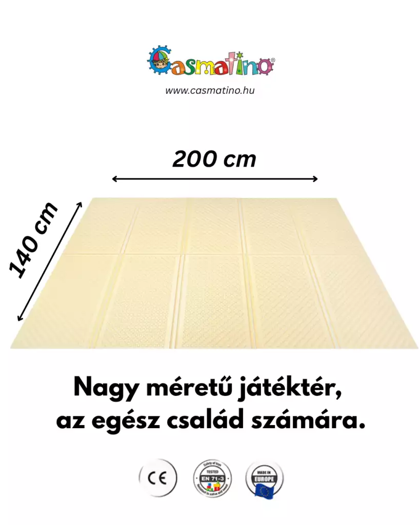Vanilla játszószőnyeg 200x140cm