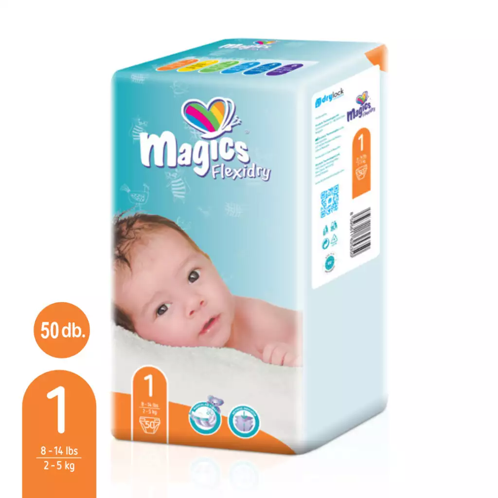Magics Flexidry újszülött 1-es pelenka 2-5kg - 50db